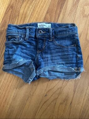 Abercrombie & Fitch Blue Distressed Denim Cutoff Shorts